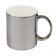 Кружка зеркальная, серебристая